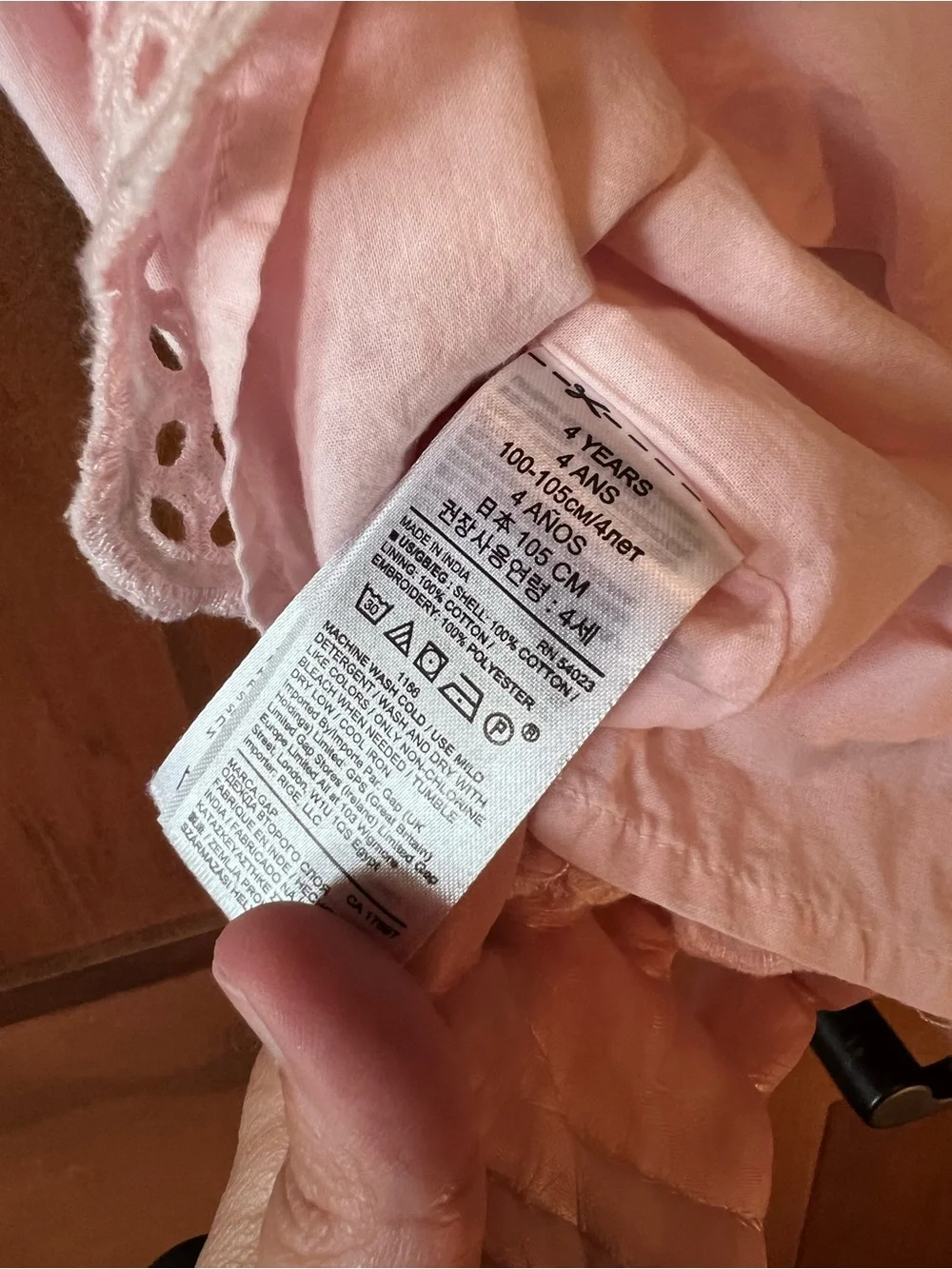 Girls' Pink Eyelet Sundress
